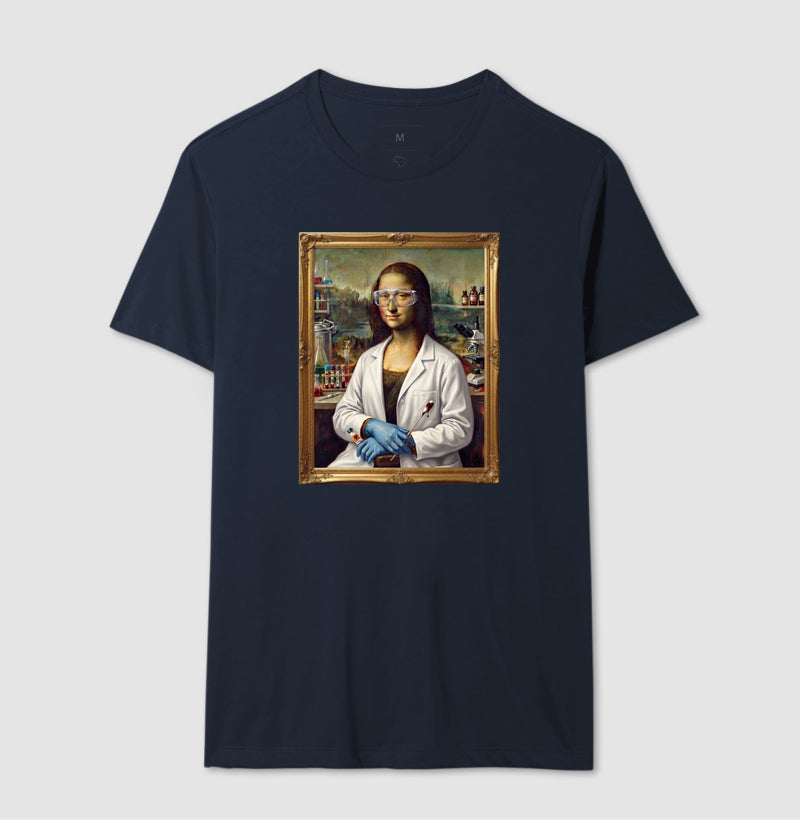 Camiseta "Mona Lisa Perita" | A Gioconda no Laboratório Forense
