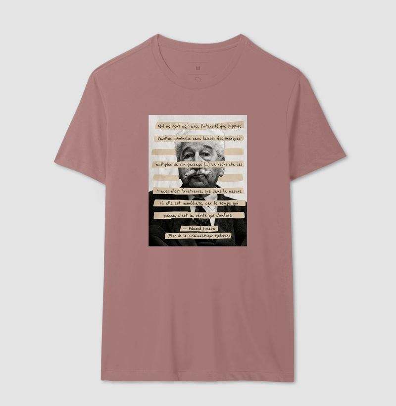 Camiseta Edmond Locard | "O Tempo que Passa é a Verdade que Foge"