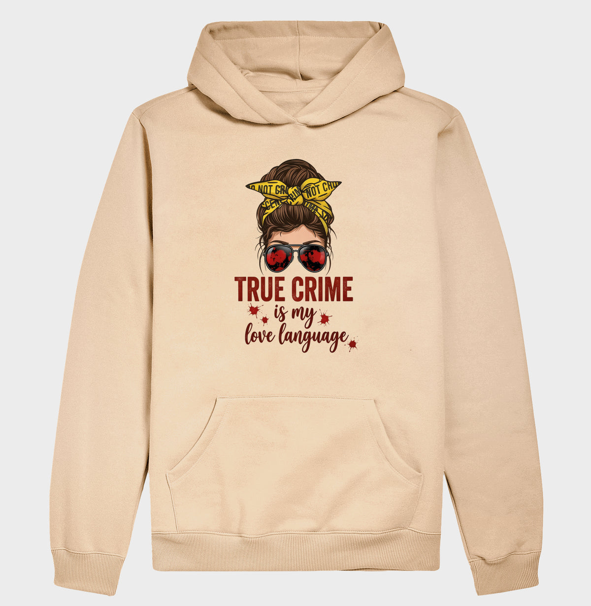 Hoodie Moletom Forense - True Crime Is My Love Language | Pop Forense