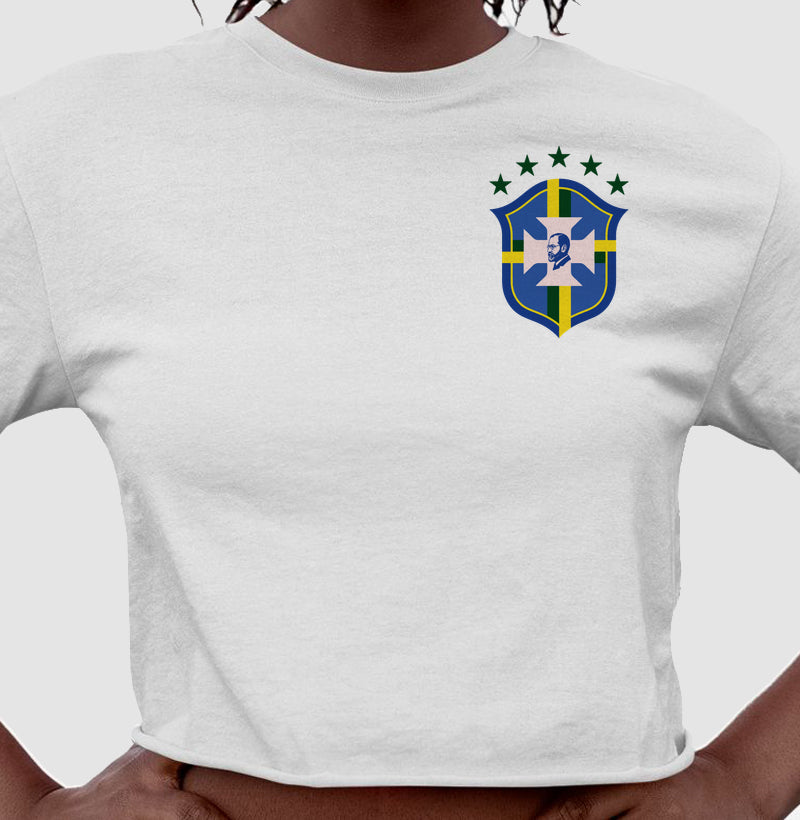 Camiseta Cropped Psicanálise Freud CBF - Campeão do Inconsciente