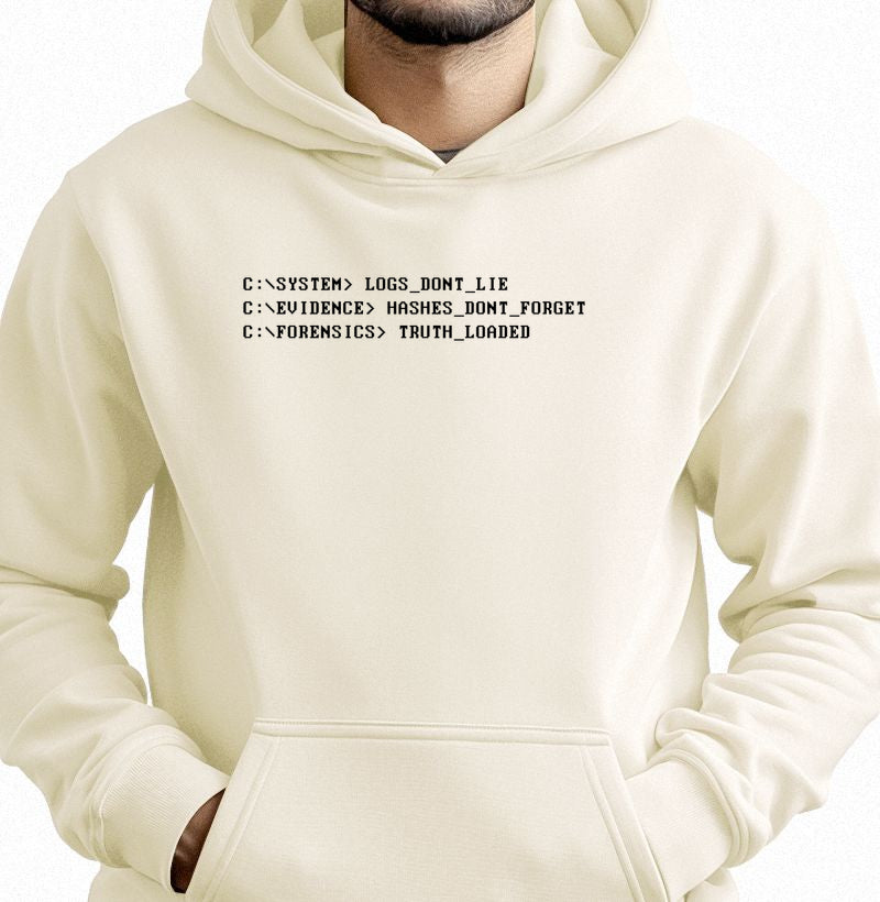 Hoodie Moletom "Logs Don't Lie" | O Código Forense