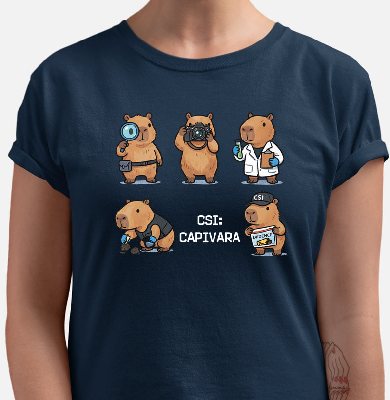 Camiseta "CSI: Capivara" | O Esquadrão Forense Mais Carismático