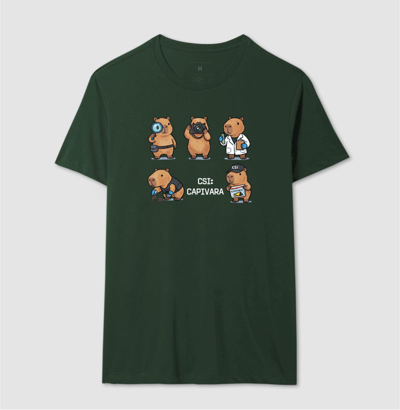 Camiseta "CSI: Capivara" | O Esquadrão Forense Mais Carismático