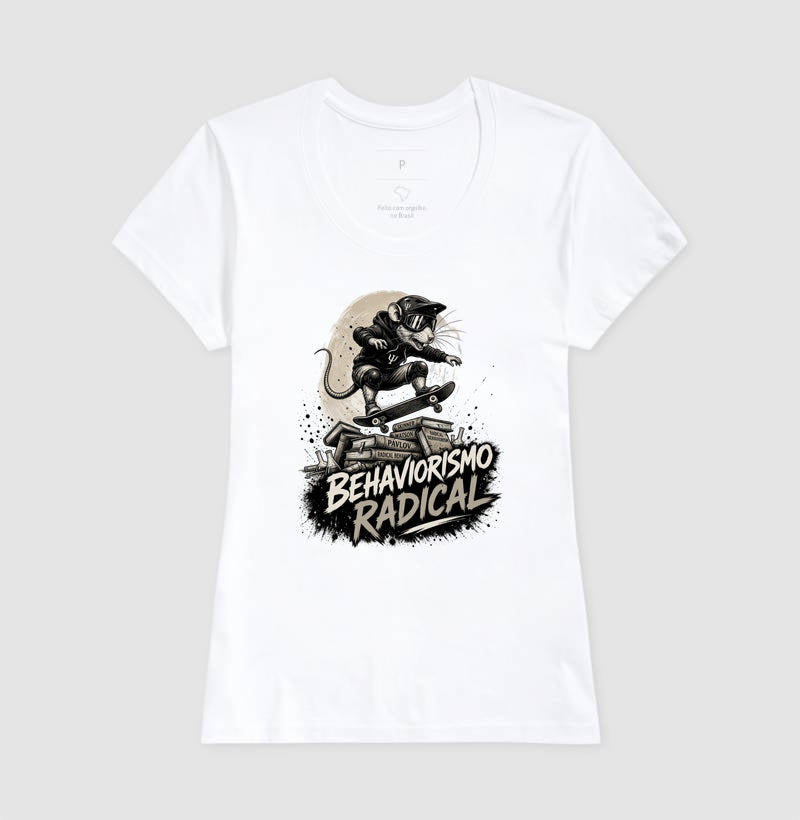 Camiseta Psicologia "Behaviorismo Radical" | Skate Rat & B.F. Skinner
