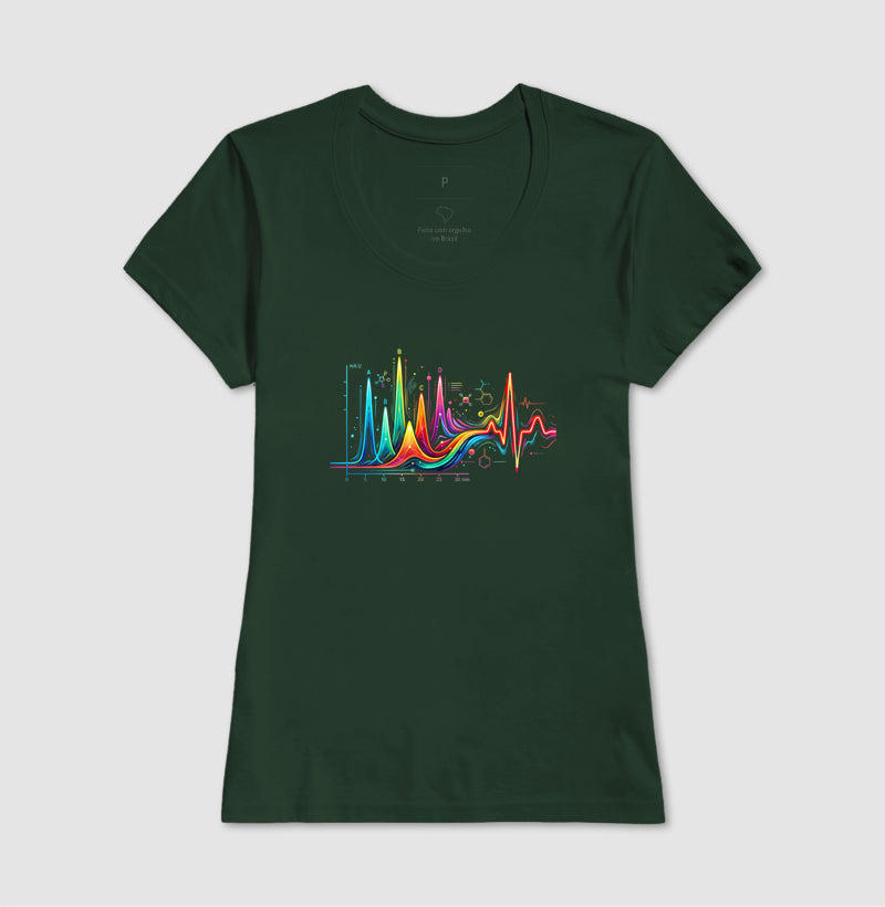 Camiseta Cromatograma do Coração | Química Forense