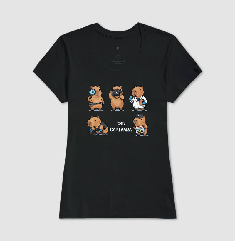 Camiseta "CSI: Capivara" | O Esquadrão Forense Mais Carismático