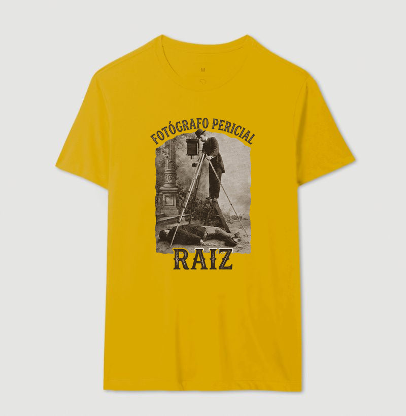 Camiseta "Fotógrafo Pericial Raiz" | Homenagem Vintage