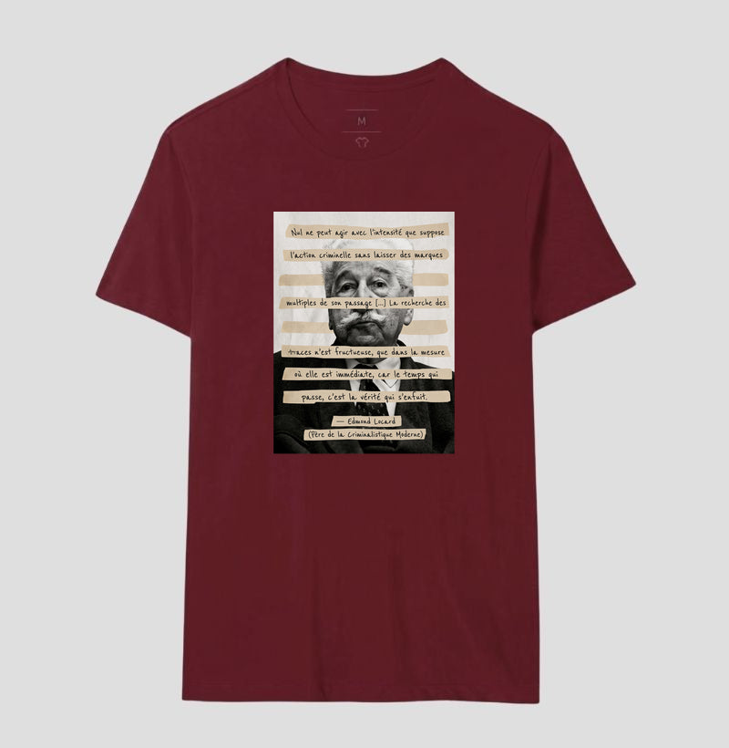 Camiseta Edmond Locard | "O Tempo que Passa é a Verdade que Foge"