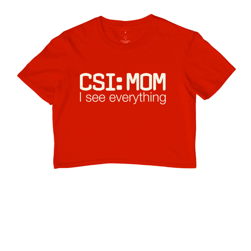 Camiseta Cropped Maternidade Forense - CSI: Mom | Minimalista