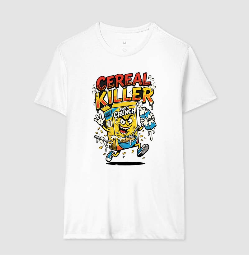 Camiseta Cereal Killer: Trocadilho de Cereal - Pop Art HQ
