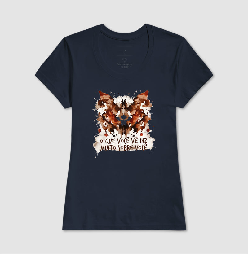 Camiseta Psicologia - Teste Projetivo Rorschach (O Que Você Vê)