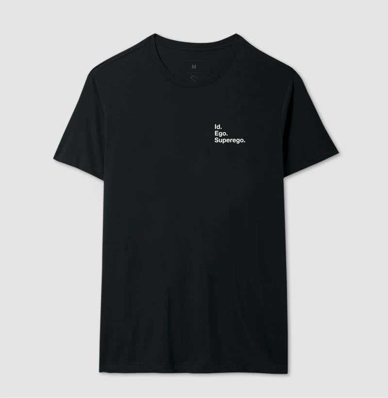 Camiseta Psicanálise Freud - Id. Ego. Superego. (Segunda Tópica) | Minimalista