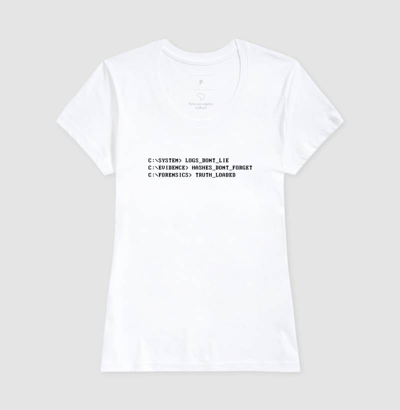 Camiseta "Logs Don't Lie" | O Código Forense