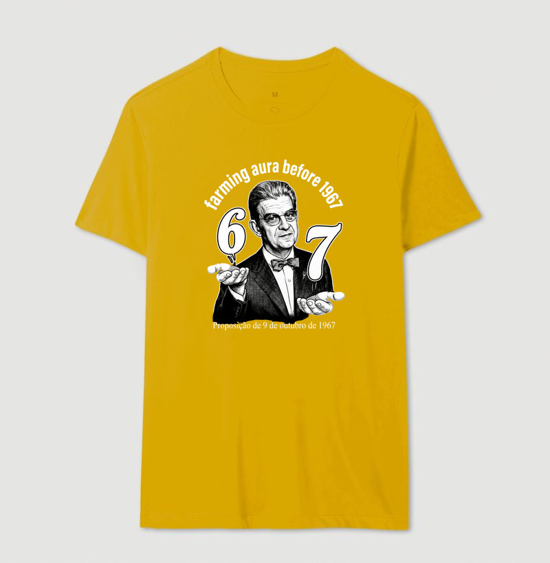 Camiseta Psicanálise Lacan "67: Farming Aura" | Proposição de 9 de Outubro de 1967 & Meme Culture
