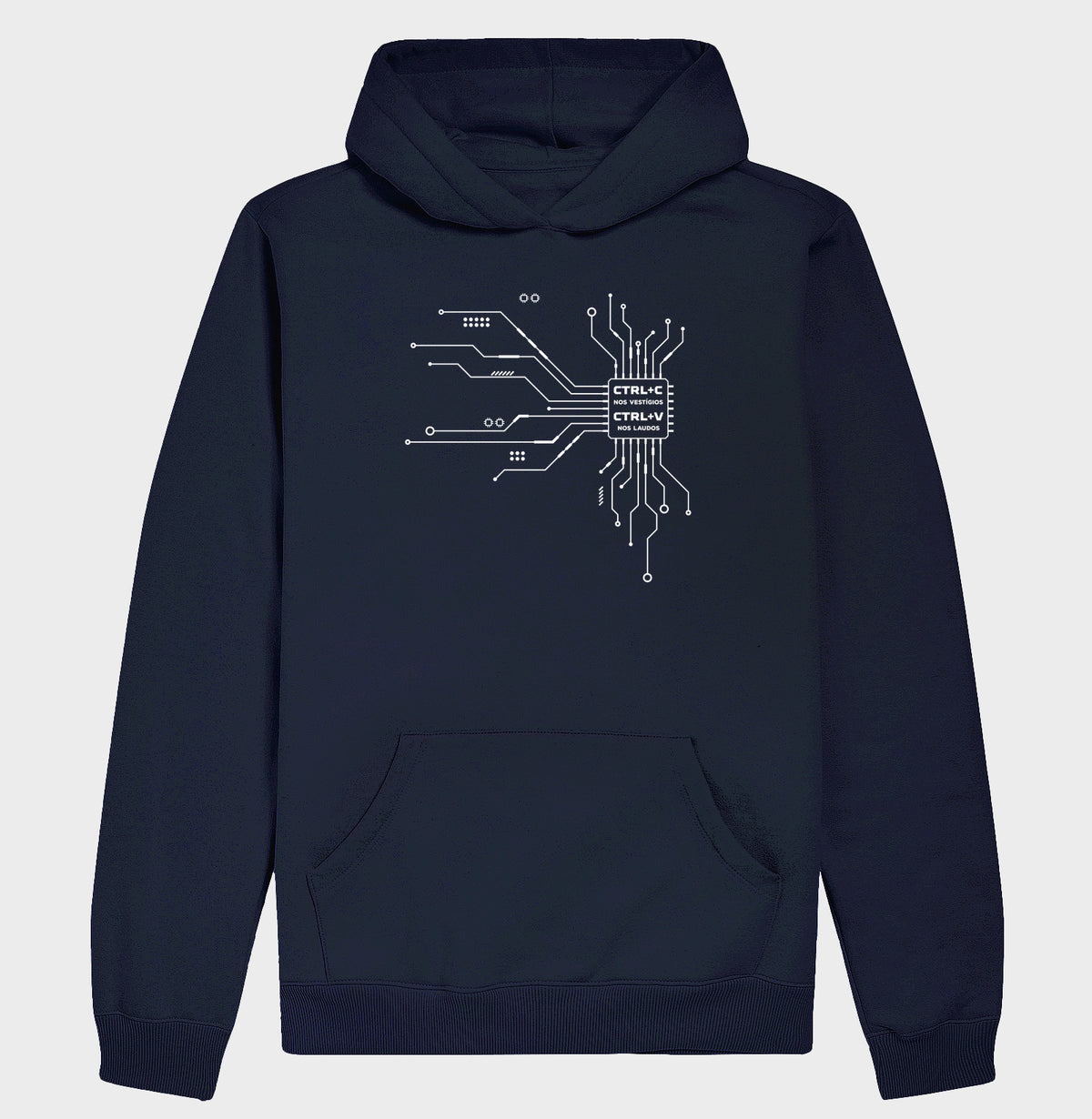 Hoodie Moletom Perícia Digital "CTRL+C nos Vestígios" | O Microchip do Laudo