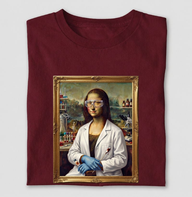 Camiseta "Mona Lisa Perita" | A Gioconda no Laboratório Forense