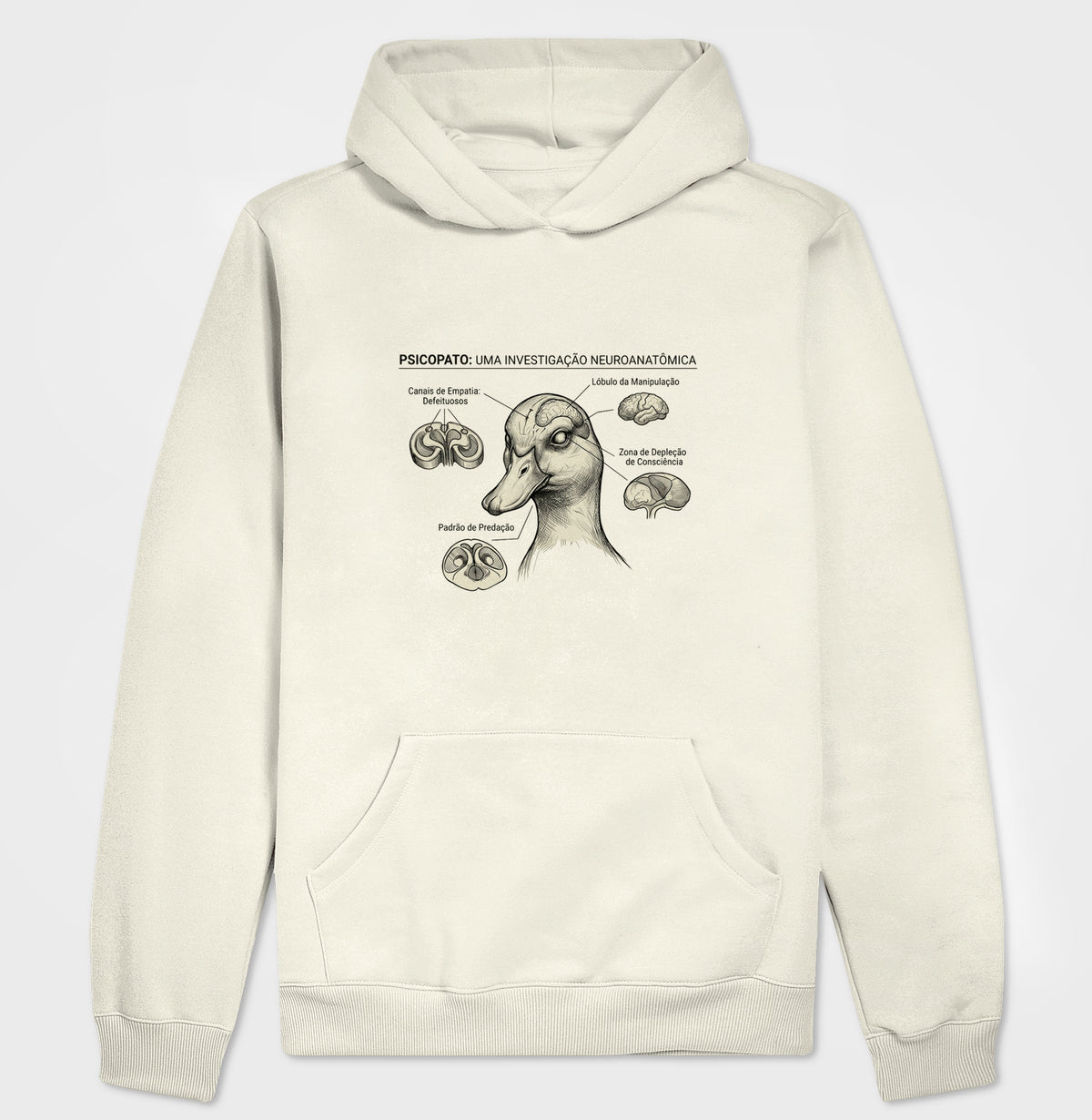 Hoddie Moletom Psicopatologia Forense - O Psicopato | Ilustração Neuroanatômica