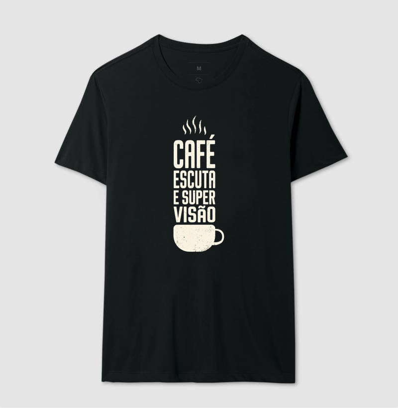 Camiseta "Café, Escuta e Supervisão" | O Kit de Sobrevivência do Consultório