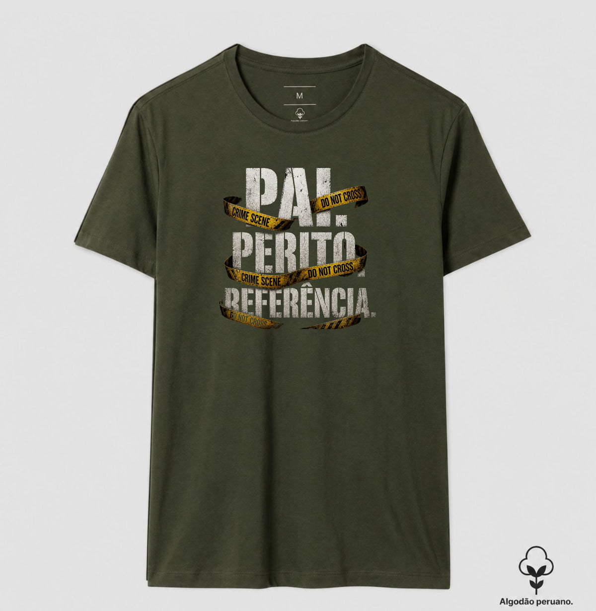 Camiseta Algodão Peruano Criminalística "Pai. Perito. Referência." | Orgulho e Legado Forense