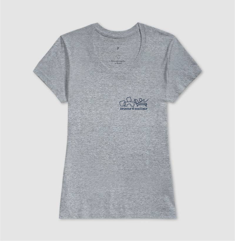 Camiseta Psicanálise Melanie Klein - Brincar é Analisar | Minimalista Line Art