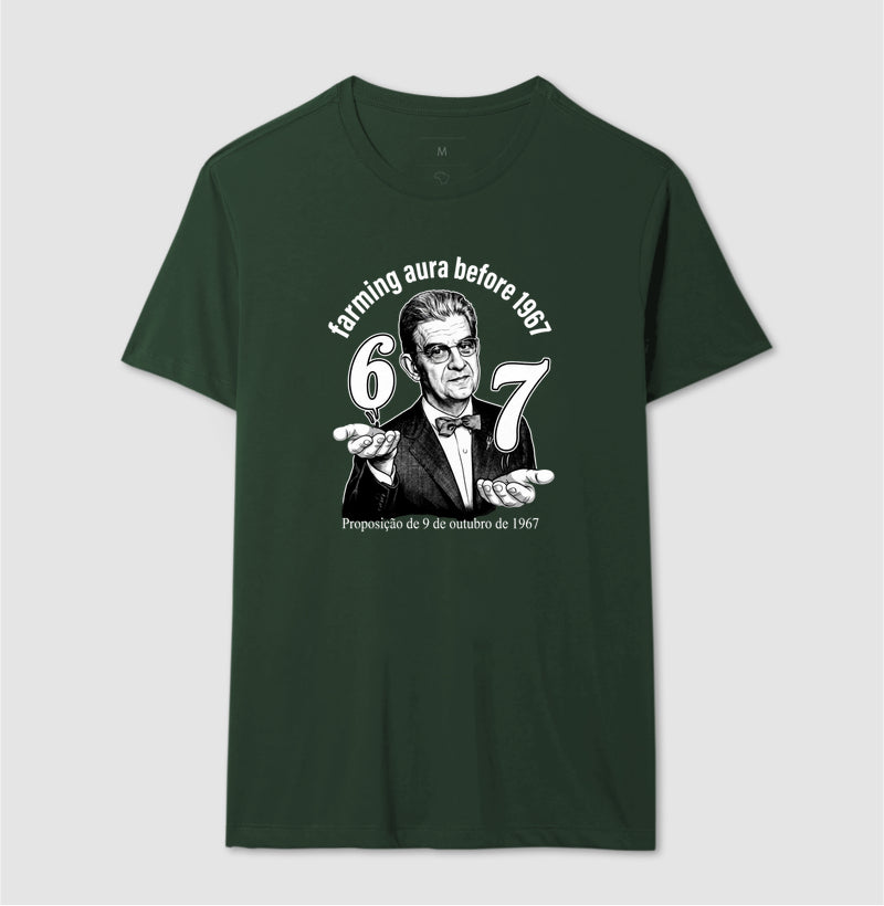 Camiseta Psicanálise Lacan "67: Farming Aura" | Proposição de 9 de Outubro de 1967 & Meme Culture
