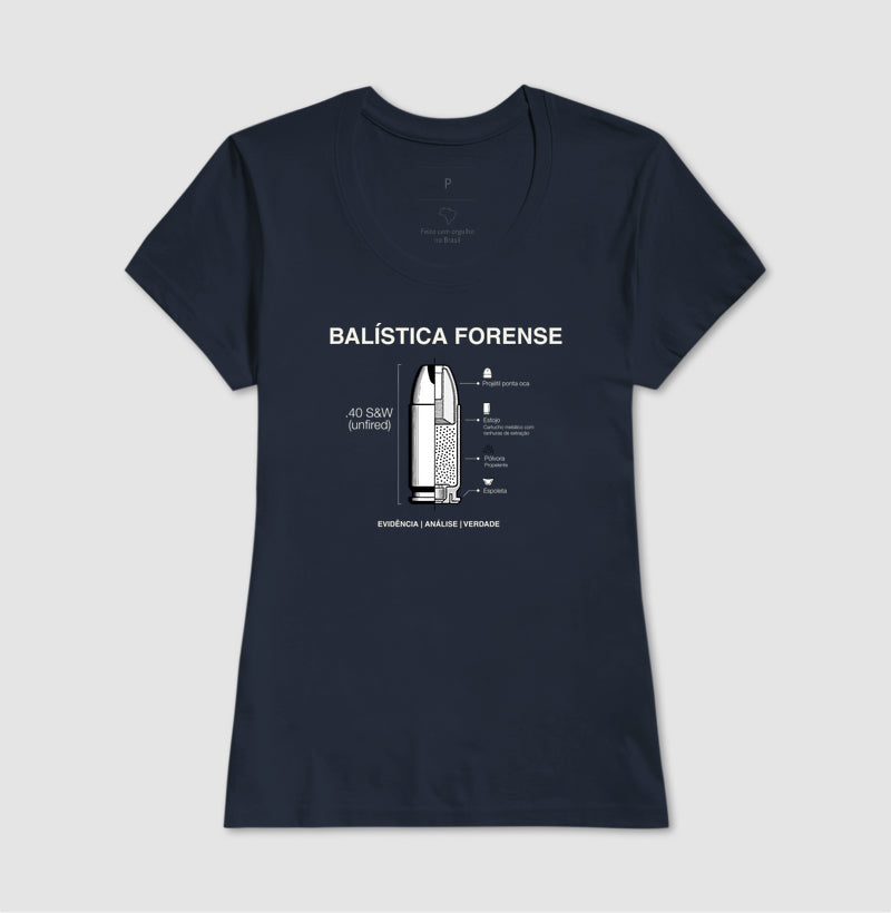 Camiseta Balística Forense - Anatomia do Cartucho | Blueprint Criminal