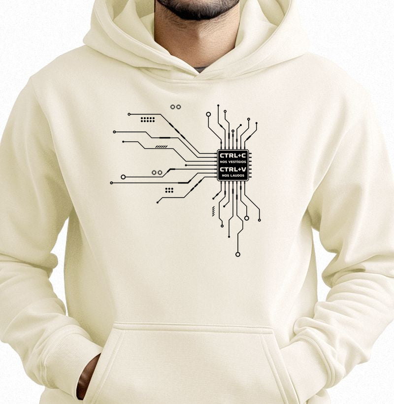 Hoodie Moletom Perícia Digital "CTRL+C nos Vestígios" | O Microchip do Laudo