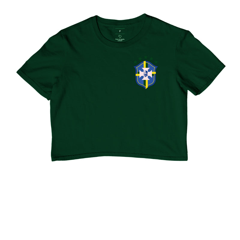 Camiseta Cropped Psicanálise Freud CBF - Campeão do Inconsciente