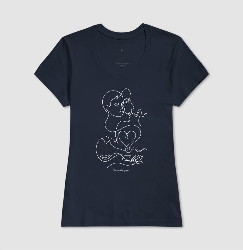 Camiseta Psicanálise Françoise Dolto - Tudo É Linguagem (Tout est langage) | Line Art Poética