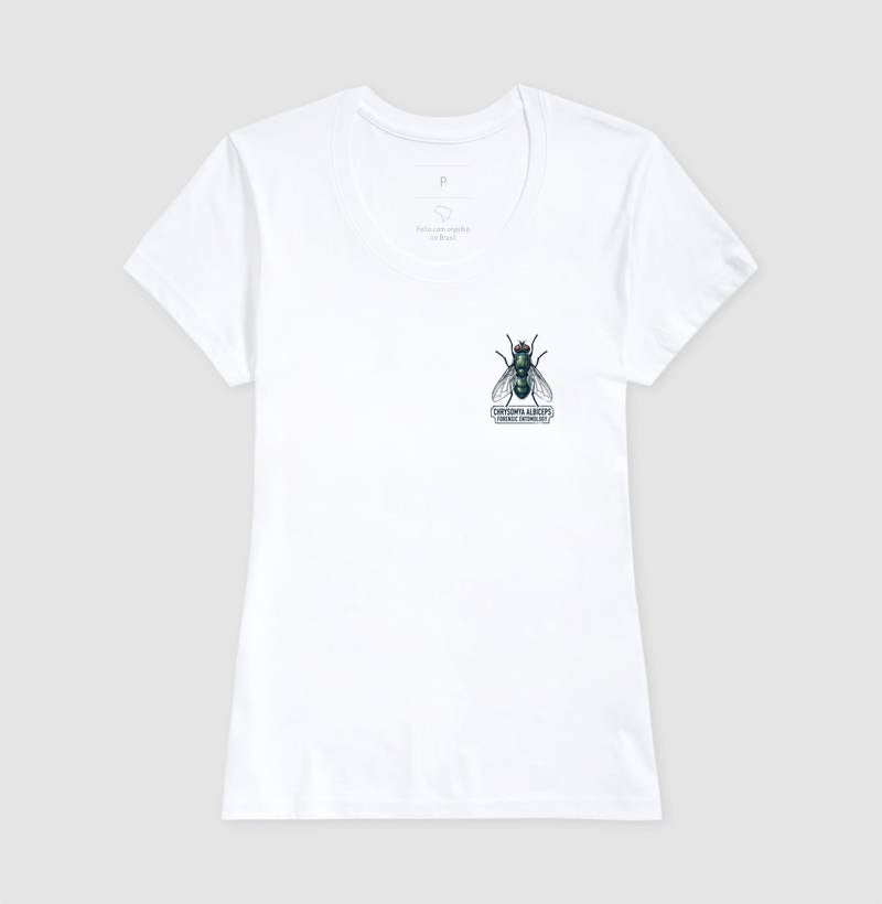 Camiseta Entomologia Forense - Chrysomya Albiceps | Minimalista (Pocket)