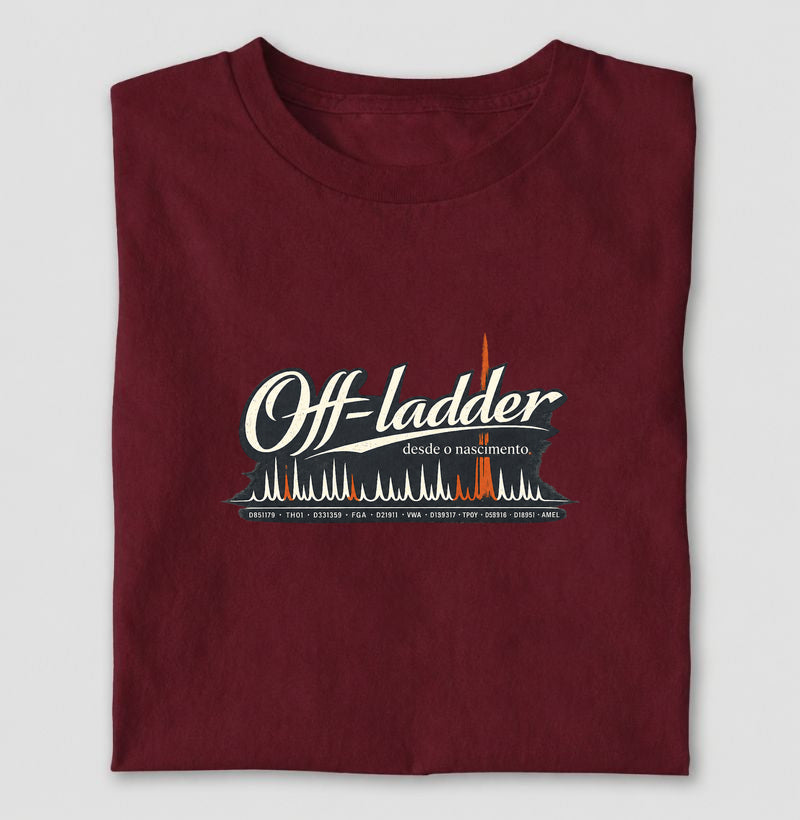 Camiseta Genética Forense "Off-Ladder Desde o Nascimento" | Fora do Padrão