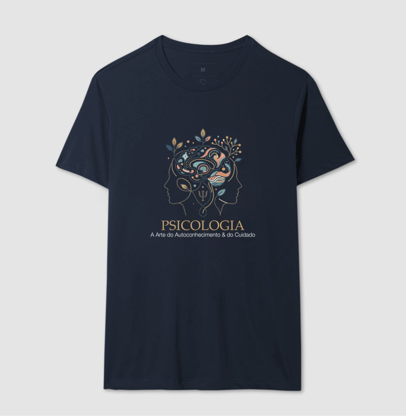 Camiseta Psicologia - Cérebro Floral e Mente Relacional