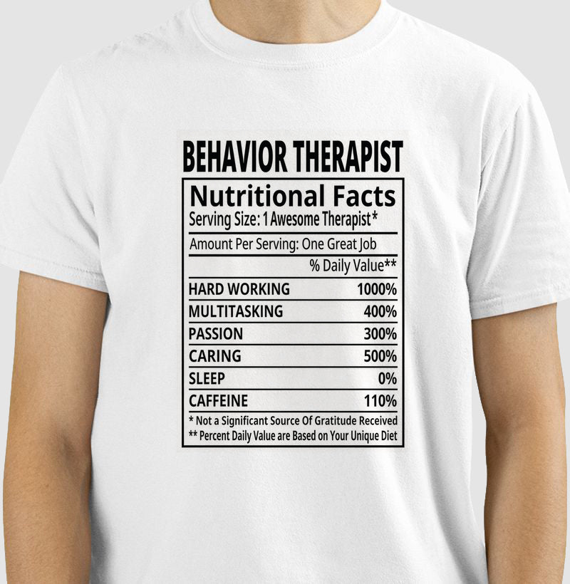 Camiseta Psicologia - Tabela Nutricional Terapeuta Comportamental | Humor Clínico