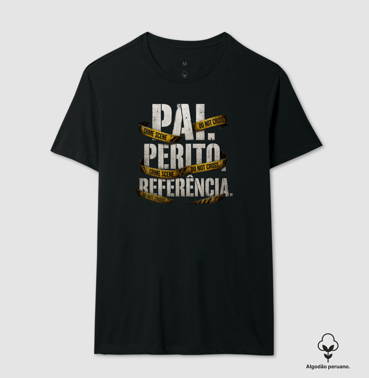 Camiseta Algodão Peruano Criminalística "Pai. Perito. Referência." | Orgulho e Legado Forense