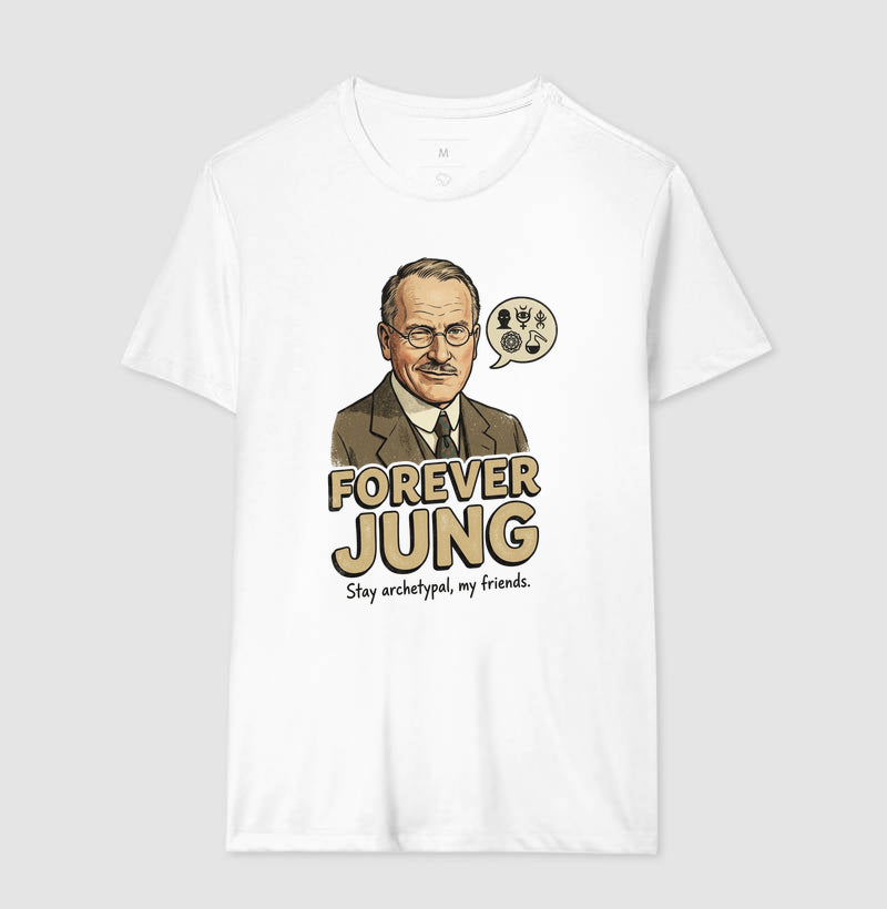 Camiseta Psicanalítica Carl Jung - Forever Jung (Archetypal) | Pop Art Vintage