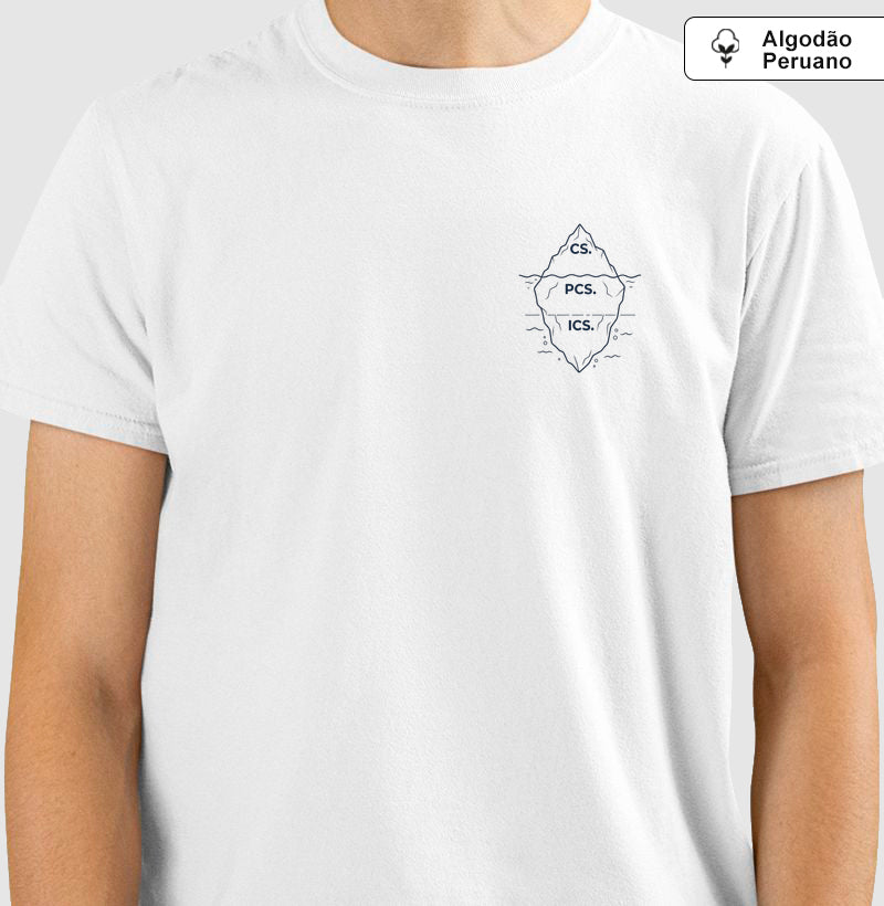 Camiseta Algodão Peruano Psicanálise Freud - Primeira Tópica (Iceberg) | Minimalista