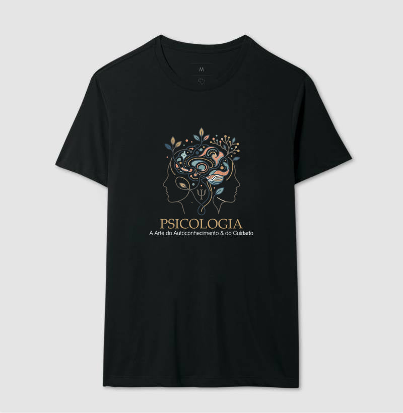Camiseta Psicologia - Cérebro Floral e Mente Relacional