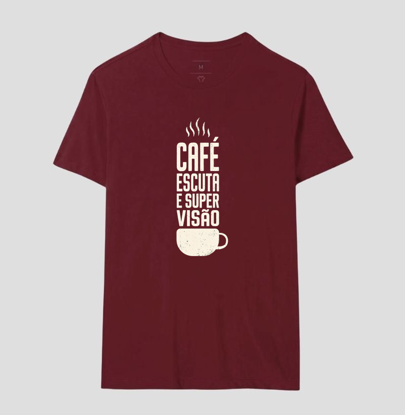 Camiseta "Café, Escuta e Supervisão" | O Kit de Sobrevivência do Consultório