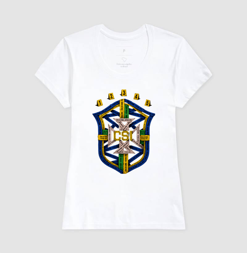 Camiseta Perícia na Copa "CSI Brasil" | O Escudo do Futebol Arte