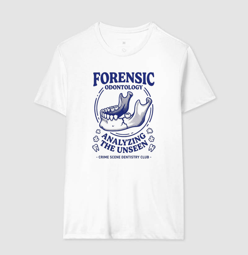 Camiseta Odontologia Forense "Analyzing The Unseen" | Crime Scene Dentistry Club