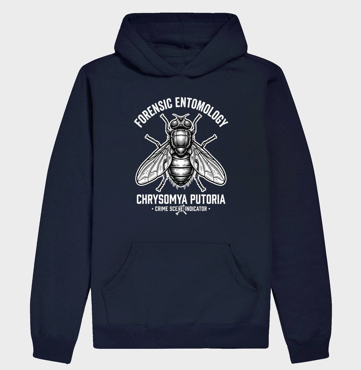 Hoodie Moletom Entomologia Forense | Chrysomya putoria - Crime Scene Indicator