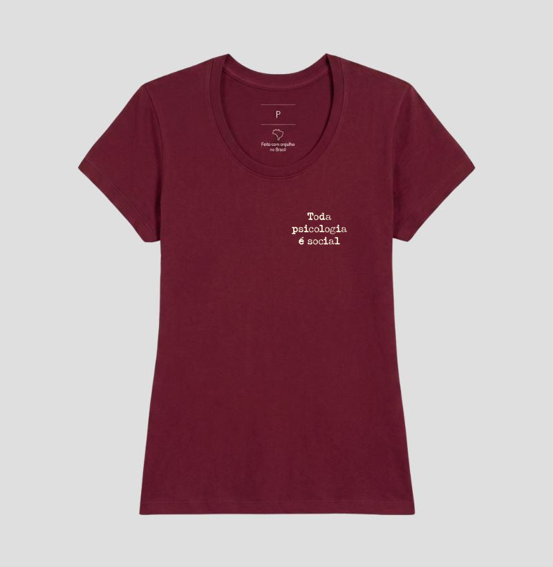 Camiseta Psicologia Sócio-Histórica Silvia Lane - Toda Psicologia é Social | Typewriter