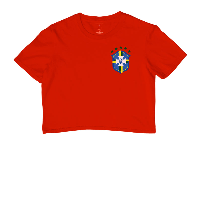 Camiseta Cropped Psicanálise Freud CBF - Campeão do Inconsciente