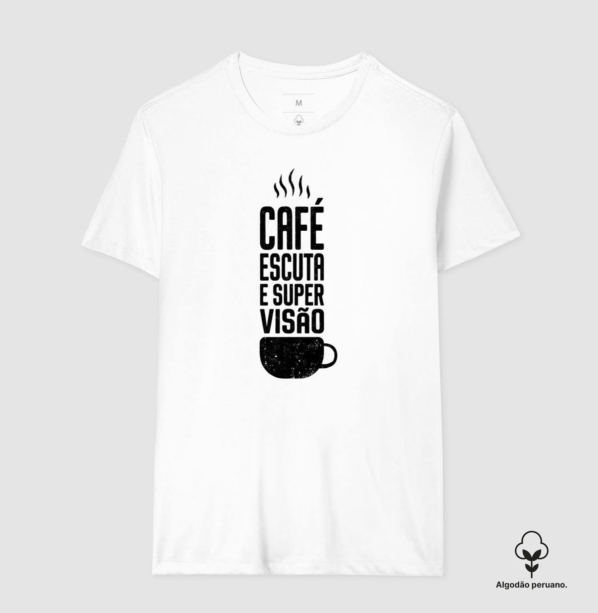 Camiseta Algodão Peruano "Café, Escuta e Supervisão" | O Kit de Sobrevivência do Consultório