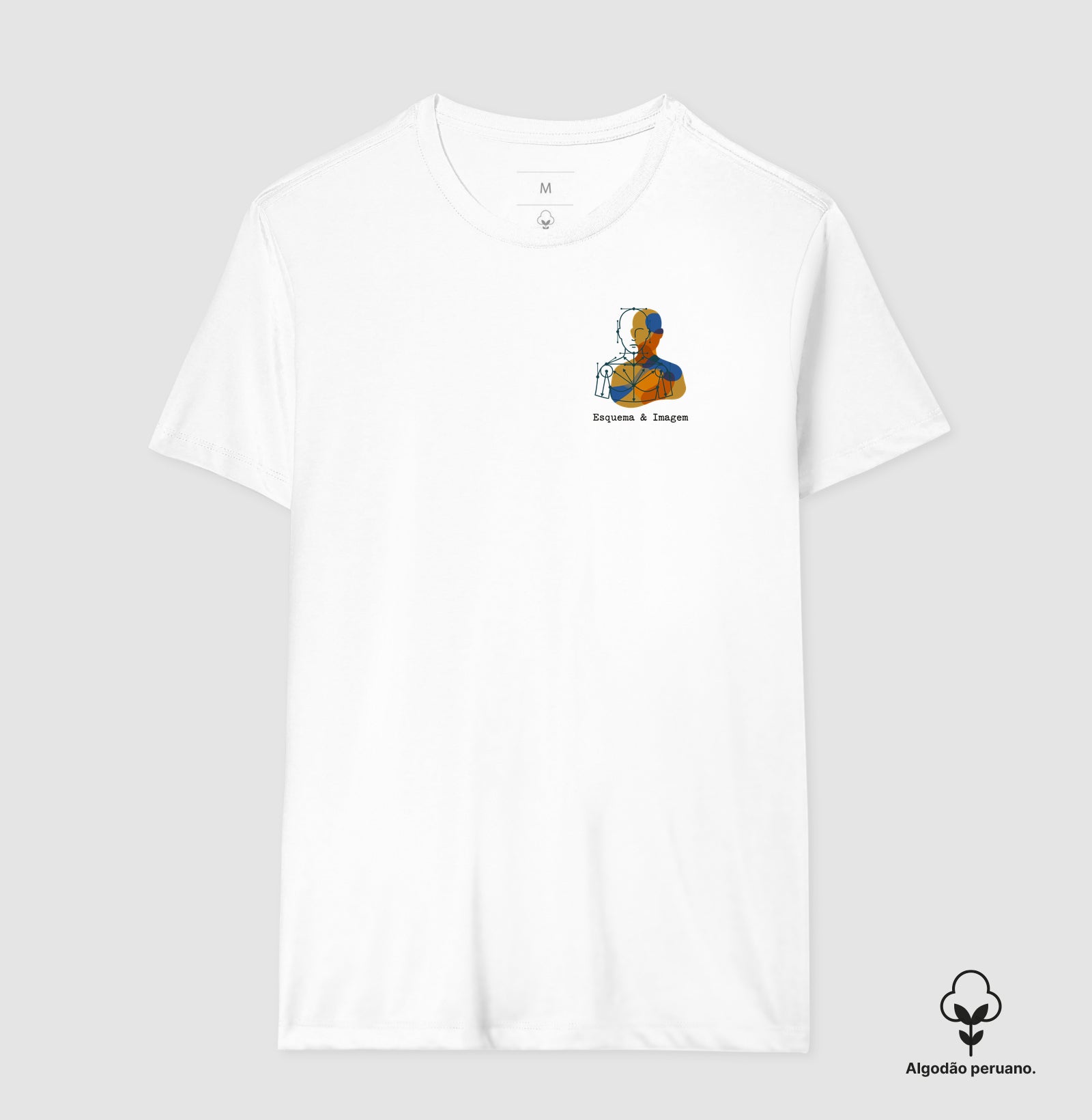 Camiseta Algodão Peruano Psicanálise Françoise Dolto - Esquema & Imagem Corporal | Ilustração Minimalista
