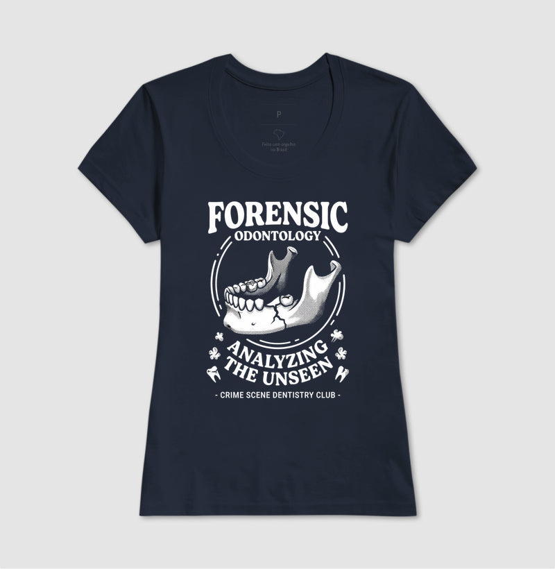 Camiseta Odontologia Forense "Analyzing The Unseen" | Crime Scene Dentistry Club