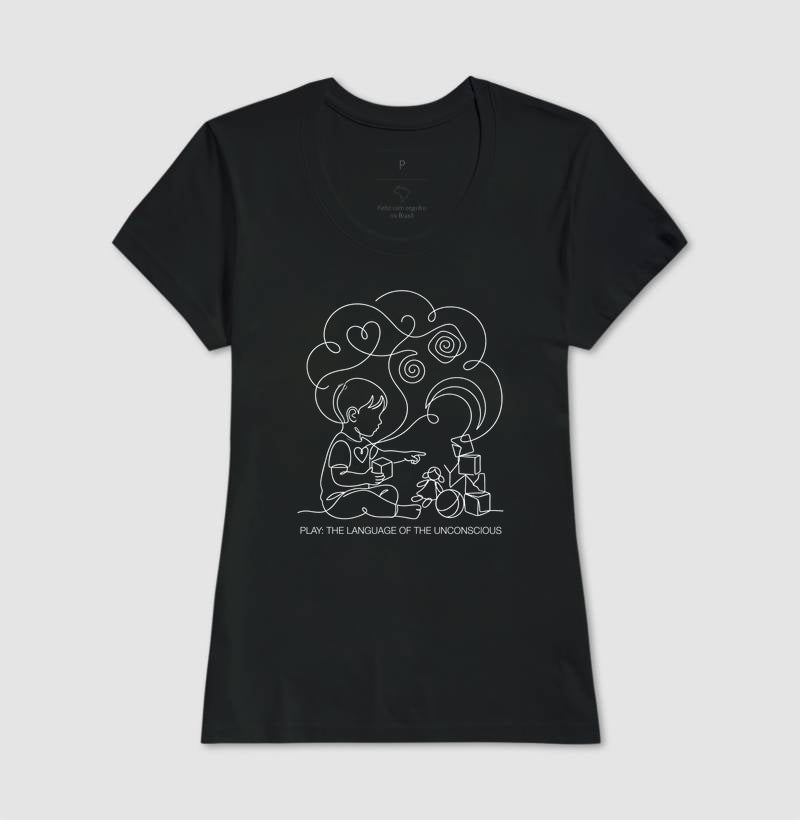 Camiseta Psicanálise Melanie Klein - A Linguagem do Brincar (Play: the language of the unconscious)  | Ilustração Contínua