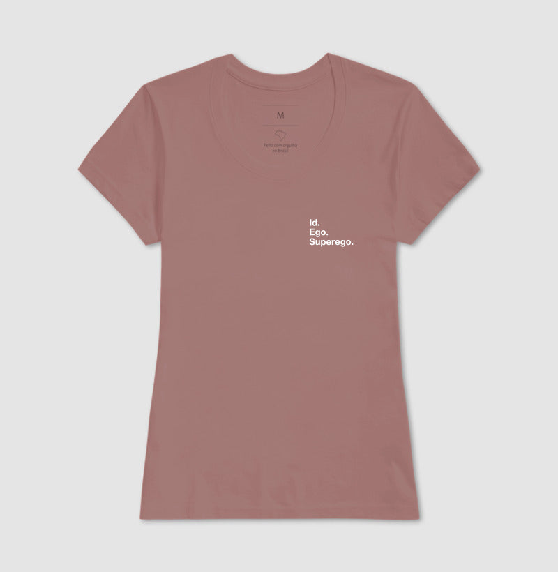 Camiseta Psicanálise Freud - Id. Ego. Superego. (Segunda Tópica) | Minimalista