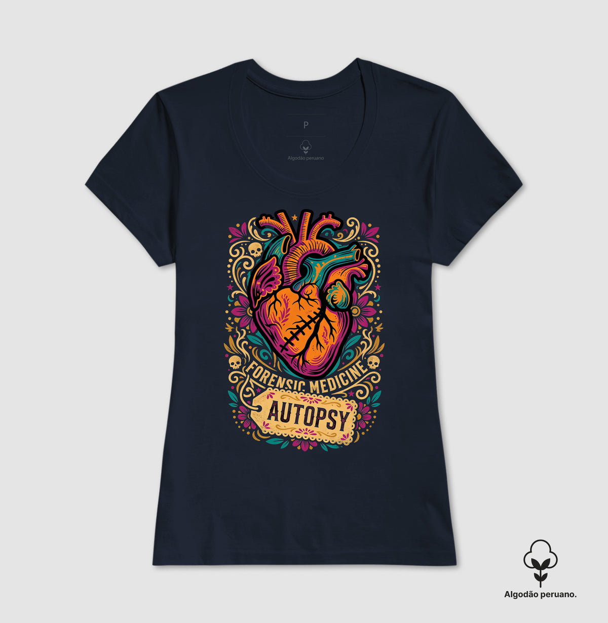 Camiseta Algodão Peruano Medicina Legal "Autopsy" | A Arte da Patologia Forense
