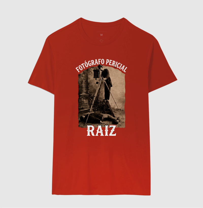 Camiseta "Fotógrafo Pericial Raiz" | Homenagem Vintage